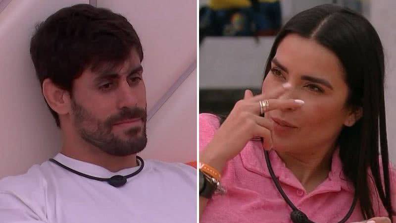 O lutador Cara de Sapato tenta queimar Ricardo com Dania Mendez no BBB23: "Briga com todos" - Reprodução/Globo