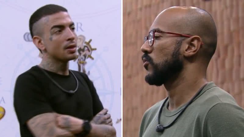 Os brothers Ricardo e MC Guimê debatem possibilidades de liderança dessa semana no BBB23: "Não vou dar moleza" - Reprodução/Globo