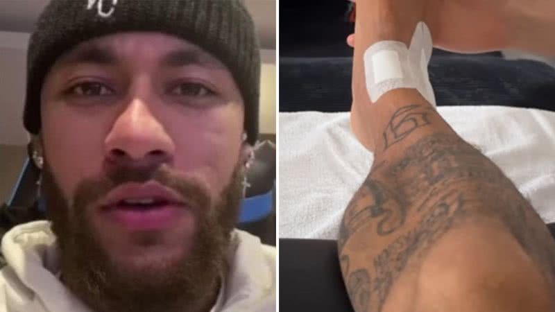 Neymar reaparece após cirurgia delicada e mostra recuperação na web: "Vai dar certo" - Reprodução/Instagram