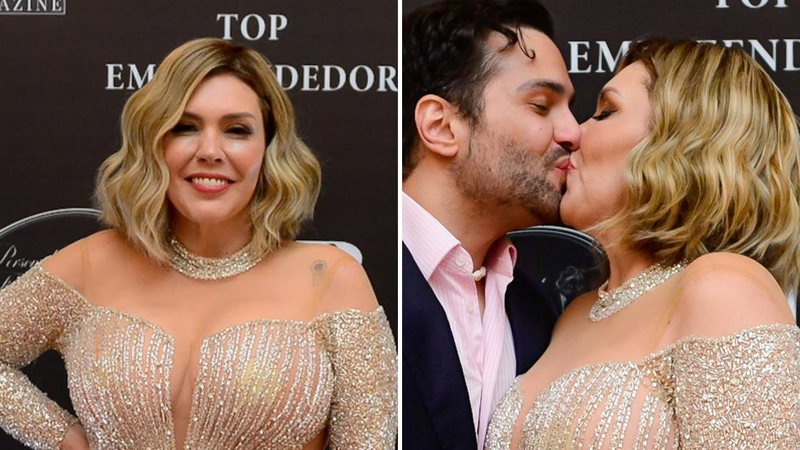 Simony reaparece deslumbrante com vestido transparente e dá beijão no namorado - Webert Belicio - AgNews