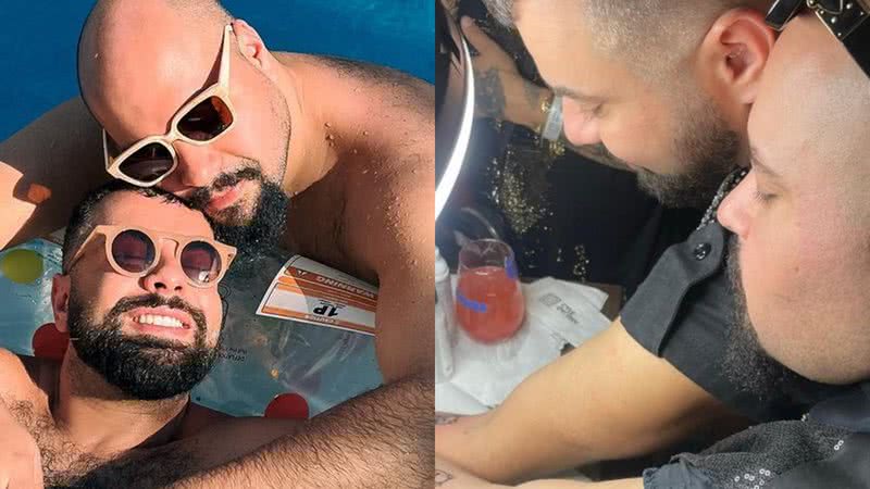 Tiago Abravanel e o marido fizeram uma tatuagem em conjunto para comemorar uma data especial - Reprodução/Instagram