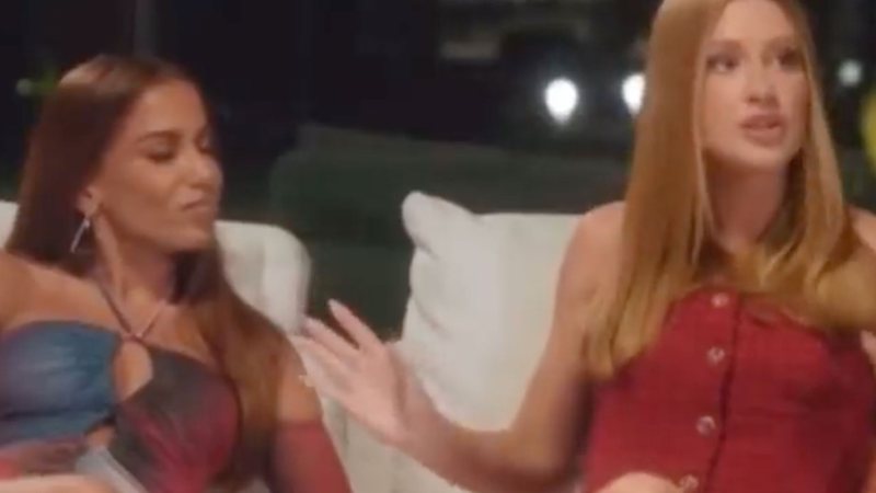 "Eu me perdi": Anitta pede perdão para Marina Ruy Barbosa - Reprodução/ TV Globo