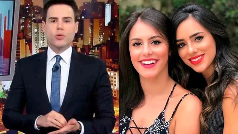 Treta entre Luiz Bacci e as irmãs Biancardi - Reprodução/ Record TV e Instagram