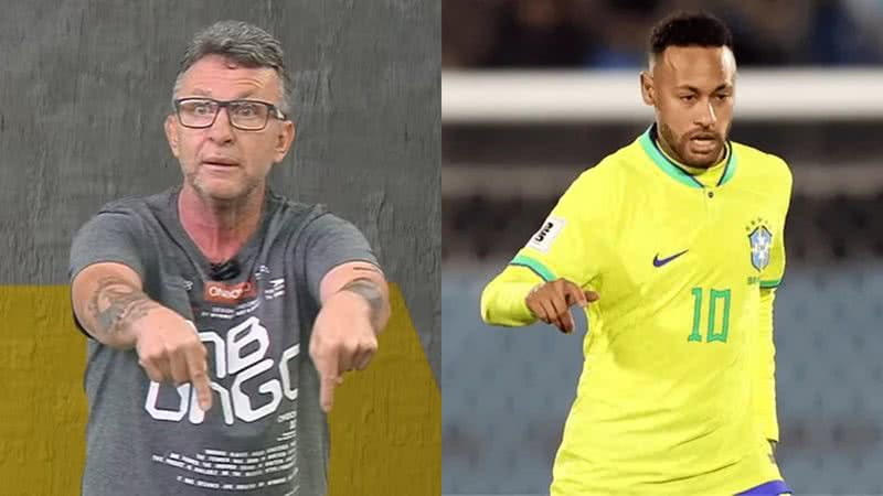 Neto detonou Neymar por seu desempenho no último jogo da seleção brasileira - Reprodução/Babd