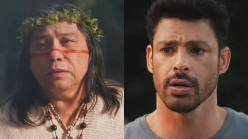 Terra e Paixão: Ao lado de Caio, Jurecê descobre segredo de Aline - Reprodução/TV Globo