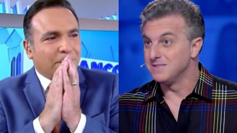 Reinaldo Gottino e Luciano Huck - (Reprodução: Record/TV Globo)