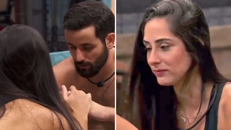 BBB24: Matteus leva bronca em momento a dois com Deniziane: "Apertando" - Reprodução/Globo