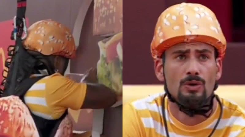 Rodriguinho e Nizam fizeram a Prova do Anjo em dupla no BBB 24 - Foto: Reprodução/Globoplay