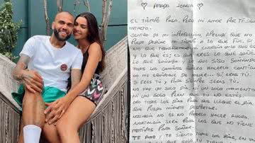 Daniel Alves abriu o coração em uma carta enviada para sua esposa - Reprodução/Instagram