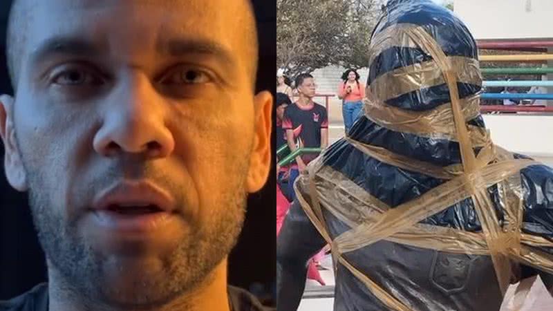 Estátua em homenagem a Daniel Alves é alvo de polêmica em Juazeiro - Reprodução/Twitter