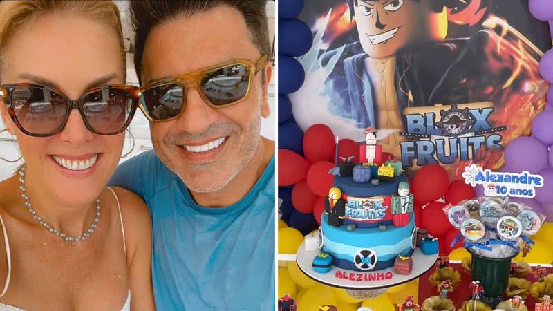 A apresentadora Ana Hickmann celebra aniversário de 10 anos do filho, Alezinho, ao lado do namorado, Edu Guedes; veja os cliques - Reprodução/Instagram