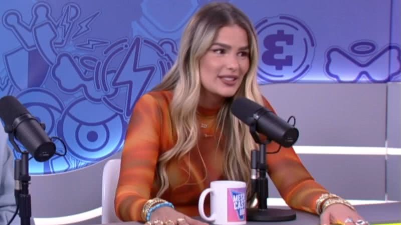 Durante o Mesacast BBB, a modelo e ex-BBB Yasmin Brunet revela crise de choro após eliminação BBB 24; confira - Reprodução/Globo