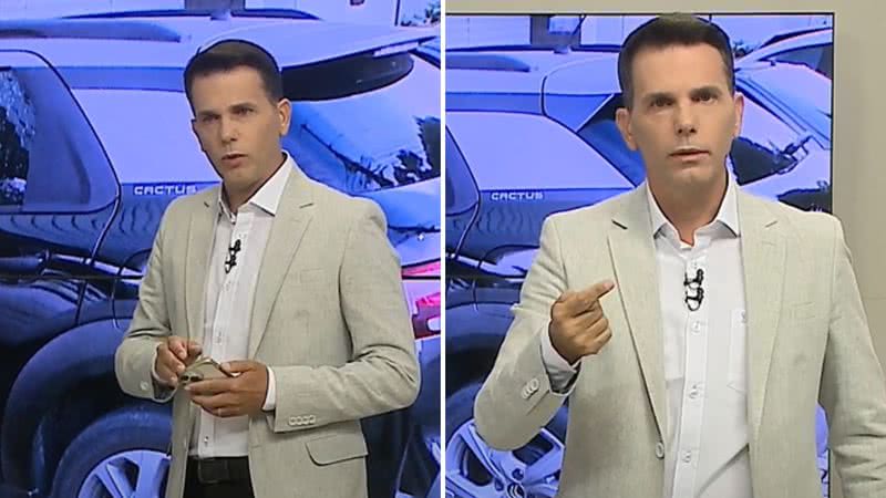 Âncora desaba ao noticiar tentativa de assalto à mão armada que sofreu - Reprodução/TV Correio