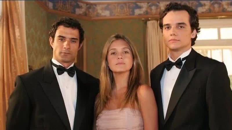 Marcos Pasquim, Adriana Esteves e Wagner Moura em A Lua Me Disse - Foto: Divulgação/Globo