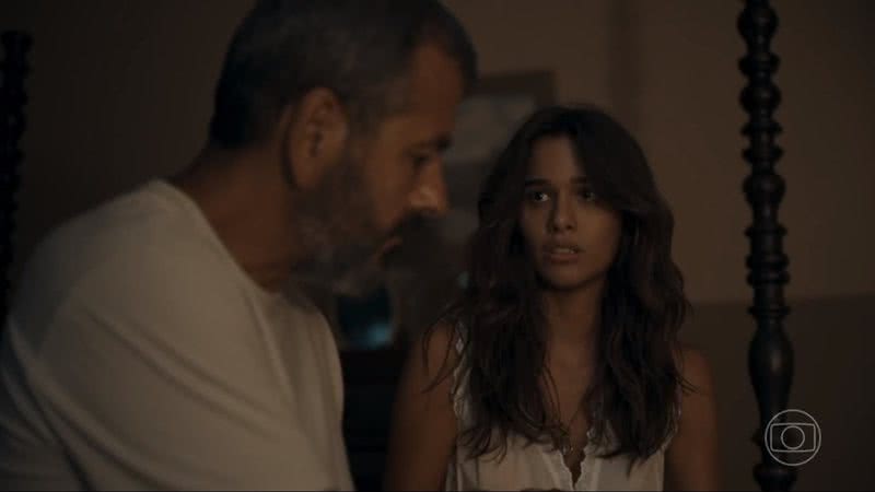 José Inocêncio (Marcos Palmeira) e Mariana (Theresa Fonseca) de Renascer - Reprodução/Globo