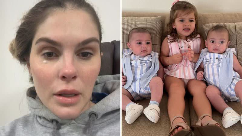 A influenciadora Bárbara Evans desaba com os três filhos doentes, sendo um dos gêmeos internado na UTI; veja - Reprodução/Instagram