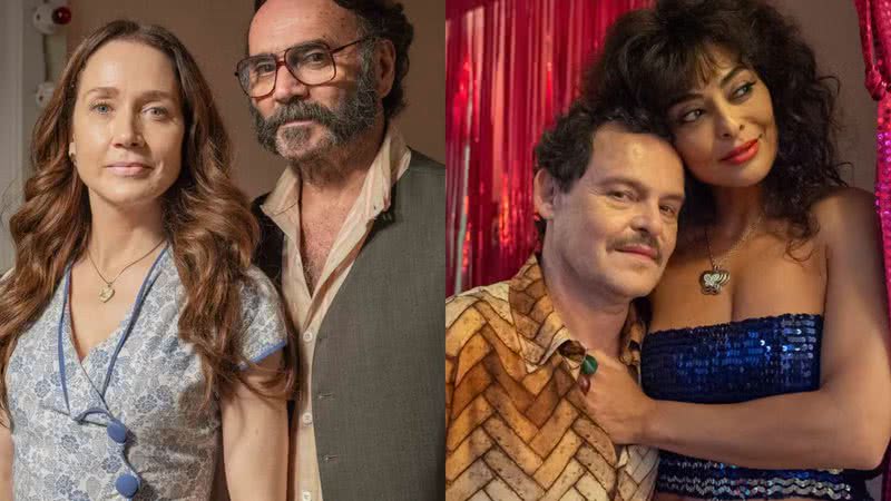 Dona Patroa (Camila Morgado), Rachid (Almir Sater), Norberto (Matheus Nachtergaele) e Jacutinga (Juliana Paes) de Renascer - Divulgação/Globo