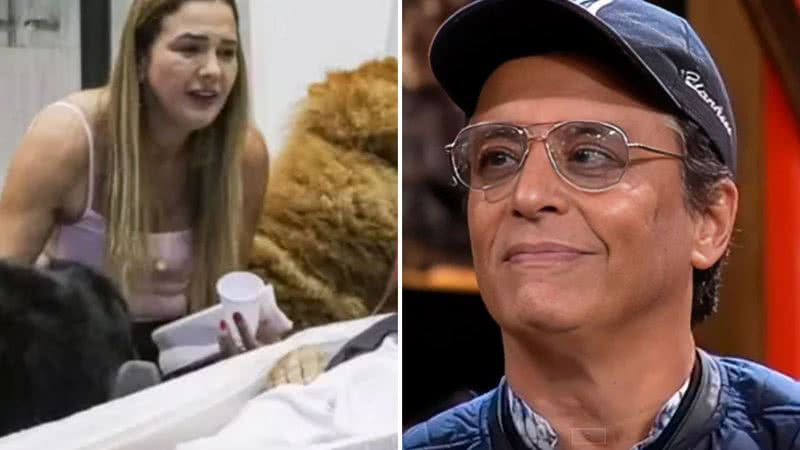 Andreia Andrade, ex-mulher de Nahim, fica abalada ao realizar último desejo do cantor em velório - Reprodução/AgNews/Record