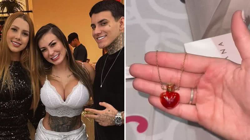 Arthur Urach, filho de Andressa Urach, dá colar com próprio sangue para namorada - Reprodução/Instagram