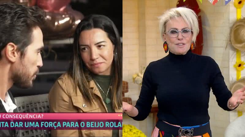 Marcos, Flávia e Ana Maria Braga no Mais Você - Reprodução/Globo