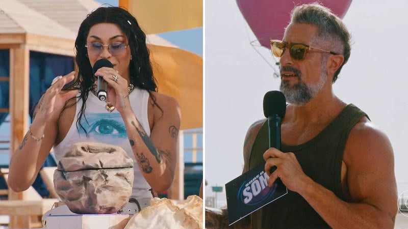 Pabllo Vittar espanta Marcos Mion com relato de desmaio no mar - Reprodução/Globo