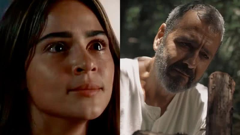 Sandra (Giullia Buscacio) e José Inocêncio (Marcos Palmeira) de Renascer - Reprodução/Globo