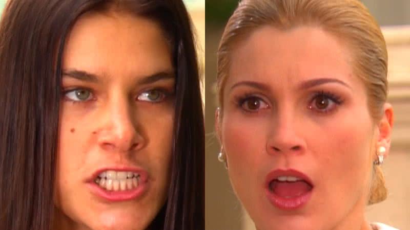 Serena (Priscila Fantin) e Cristina (Flávia Alessandra) de Alma Gêmea - Reprodução/Globo