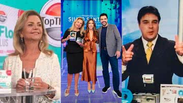 Aracy Wolf e Juarez Pontes com Patrícia Abravanel no Programa Silvio Santos - Reprodução/SBT/Divulgação