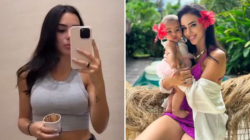 Bruna Biancardi se esconde da filha no banheiro para comer - Reprodução/Instagram