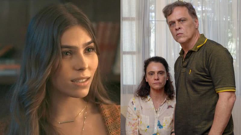 Buba (Gabriela Medeiros), Meire (Malu Galli) e Humberto (Guilherme Fontes) de Renascer - Divulgação/Globo