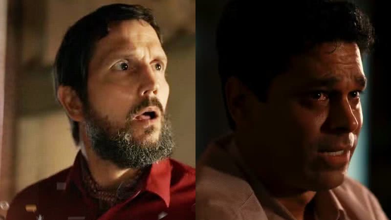 Egídio (Vladimir Brichta) e José Augusto (Renan Monteiro) de Renascer - Reprodução/Globo