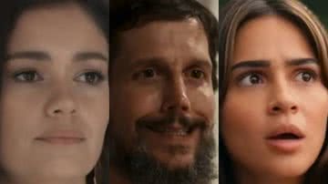 Eliana (Sophie Charlotte), Egídio (Vladimir Brichta) e Sandra (Giullia Buscacio) de Renascer - Reprodução/Globo