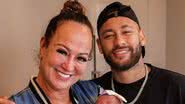 Neymar Jr. mãe, Nadine Gonçalves, na maternidade conhecendo Mavie, segunda filha do jogador - Reprodução/Instagram