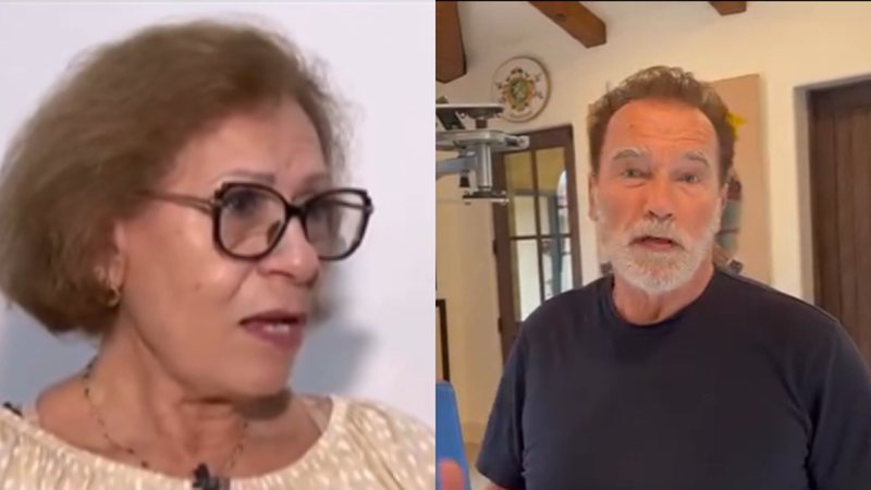 Após ser vítima de quadrilha que fingia ser Schwarzenegger, mulher relata o prejuízo - Reprodução/Record e Reprodução/Instagram