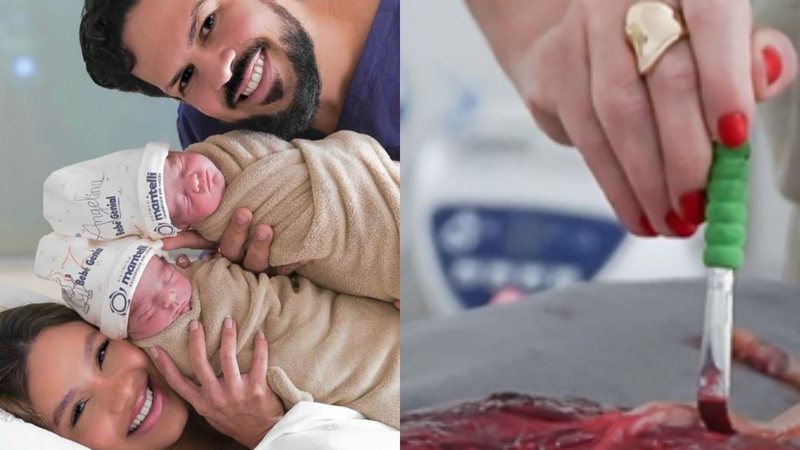 Após o parto, esposa de Sorocaba mostra arte feita com placenta: "Memorável" - Reprodução/LeoDias e Reprodução/Instagram