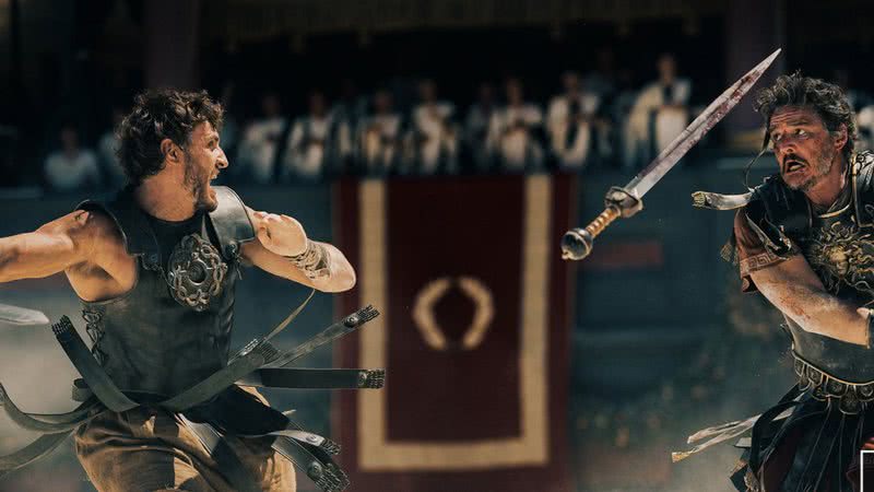 Paul Mescal e Pedro Pascal em Gladiador 2 - Divulgação/Paramount Pictures