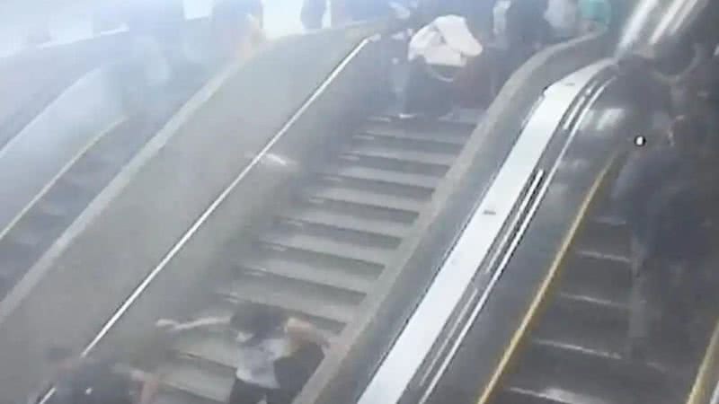 Rapaz é baleado em estação de metrô em São Paulo e socorrido às pressas - Reprodução/Instagram