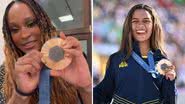 Rebeca Andrade e Rayssa Leal são medalhistas em Paris - Foto: Reprodução/Redes Sociais