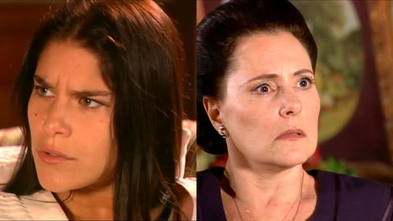 Serena (Priscila Fantin) e Agnes (Elizabeth Savala) de Alma Gêmea - Reprodução/Globo