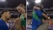 Atleta brasileiro pede namorada em casamento na pista e leva estádio à loucura - Reprodução/TV Globo