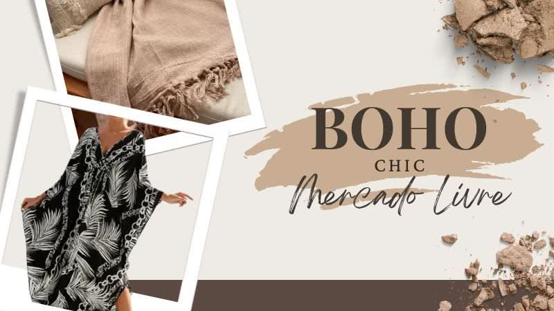 O estilo boho chic oferece uma imagem de descontração e leveza, em modelagens longas, amplas e com iluminação intimista e indireta - Reprodução/MercadoLivre