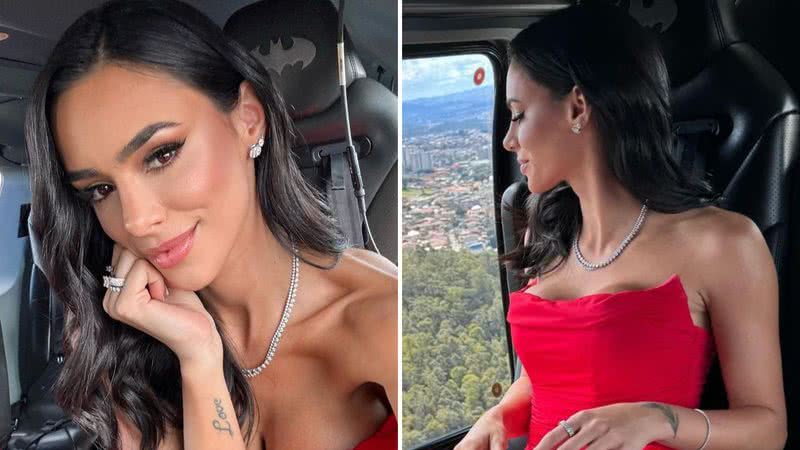 Bruna Biancardi arrasa em helicóptero de Neymar a caminho de casamento - Reprodução/Instagram