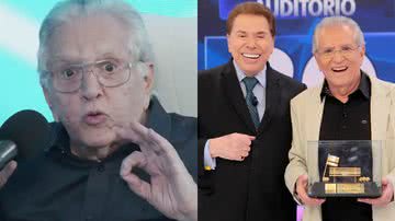 Carlos Alberto revela motivo de briga com Silvio Santos: "11 anos sem falar" - Reprodução/Youtube e Reprodução/SBT