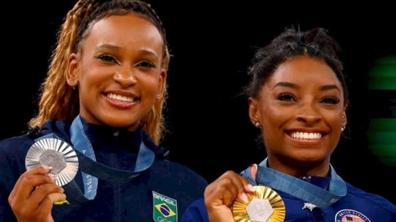 Isso é justo? Diferença de salário entre Simone Biles e Rebeca Andrade é gritante - Reprodução/Globo