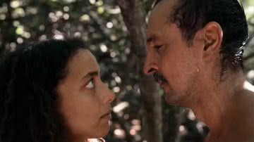 Joana (Alice Carvalho) e Tião (Irandhir Santos) de Renascer - Reprodução/Globo