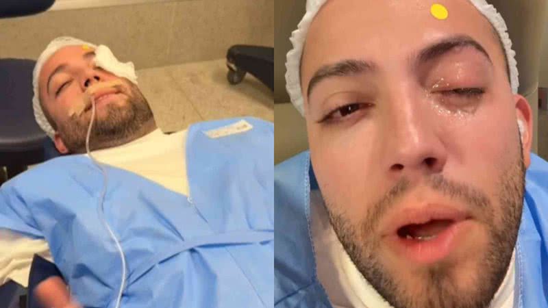 Lucas Rangel passa por cirurgia no olho após usar produto sujo: "Cuidado" - Reprodução/Instagram