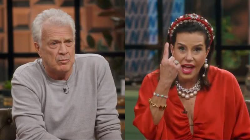 Pedro Bial e Narcisa Tamborindeguy no Conversa com Bial - Reprodução/Globo