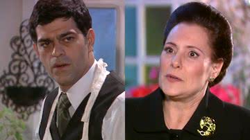 Rafael (Eduardo Moscovis) e Agnes (Elizabeth Savala) de Alma Gêmea - Reprodução/Globo