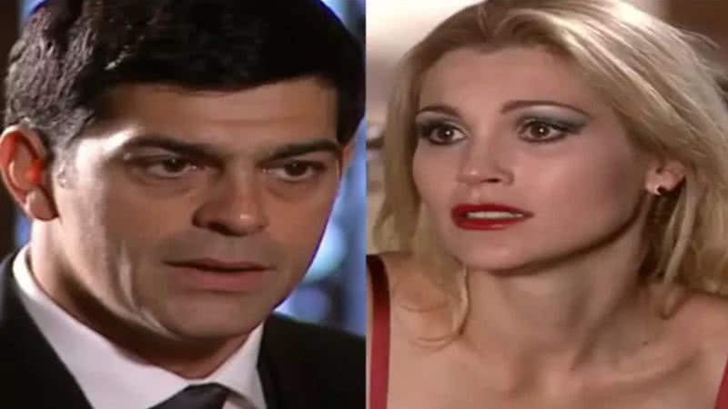 Rafael (Eduardo Moscovis) e Cristina (Flávia Alessandra) de Alma Gêmea - Reprodução/Globo