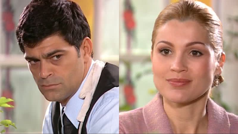 Rafael (Eduardo Moscovis) e Cristina (Flávia Alessandra) de Alma Gêmea - Reprodução/Globo